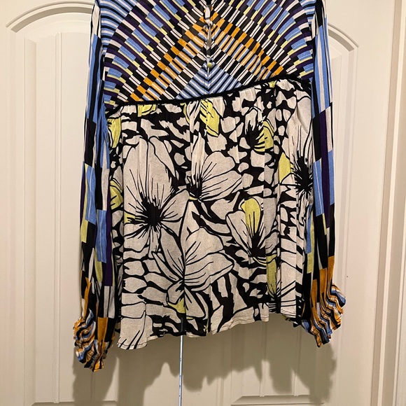 BL^NK London Anthropologie Miranda Peasant Blouse Sheer Bohemian Size 2X - Picture 6 of 8